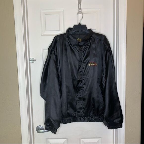 Vintage Rivera Casino Embroidered Satin Bomber XL - Picture 2 of 12